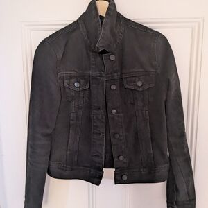 Black Denim Moto Jacket - Small